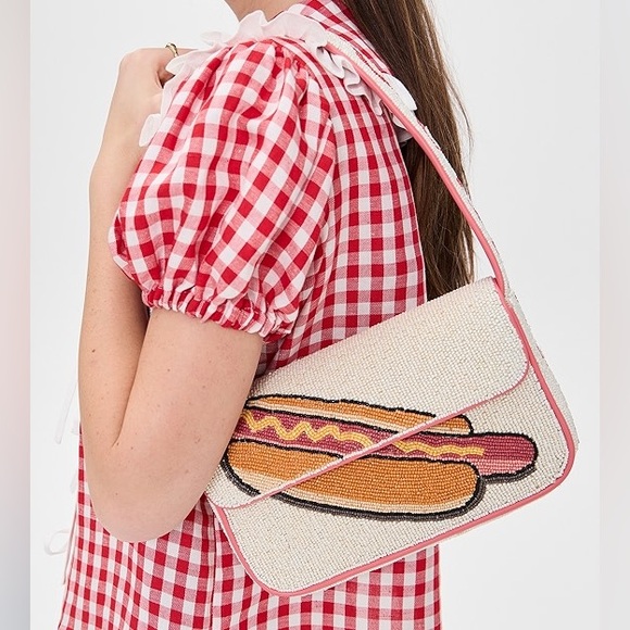 STAUD Handbags - STAUD BEADED TOMMY BAG VIRAL DOG DAYS HOT DOG